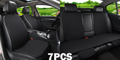 Vasaras automašīnas sēdekļa pārsega aizsargs Auto Lins priekšpuse Aizmugure Aizmugure Atzveltne Lina sēdekļa spilvena spilventiņš automobiļu interjeram kravas automašīnas apvidus furgonam