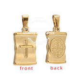 5 KOM. Zlatni privjesci od nehrđajućeg čelika Svete Benedikte Marije, zaštitne križne privjeske za muškarce, žene, izrada ogrlica