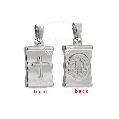 5 KOM. Zlatni privjesci od nehrđajućeg čelika Svete Benedikte Marije, zaštitne križne privjeske za muškarce, žene, izrada ogrlica