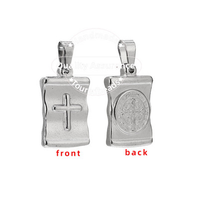 5 KOM. Zlatni privjesci od nehrđajućeg čelika Svete Benedikte Marije, zaštitne križne privjeske za muškarce, žene, izrada ogrlica