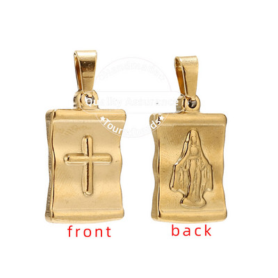5 KOM. Zlatni privjesci od nehrđajućeg čelika Svete Benedikte Marije, zaštitne križne privjeske za muškarce, žene, izrada ogrlica