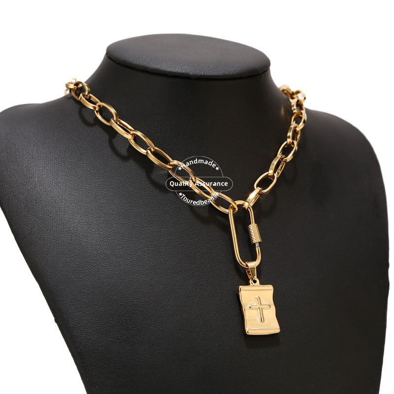 5 KOM. Zlatni privjesci od nehrđajućeg čelika Svete Benedikte Marije, zaštitne križne privjeske za muškarce, žene, izrada ogrlica