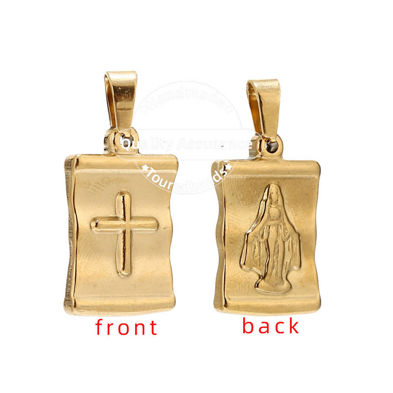 5 KOM. Zlatni privjesci od nehrđajućeg čelika Svete Benedikte Marije, zaštitne križne privjeske za muškarce, žene, izrada ogrlica