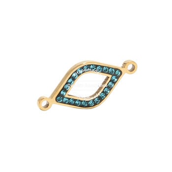 5 τμχ Ανοξείδωτο ατσάλι 15mm Χρυσό Clear Crystal Lip Charms Σύνδεσμοι για βραχιόλια κοσμήματα κατασκευή κρεμαστό κόσμημα Ευρήματα
