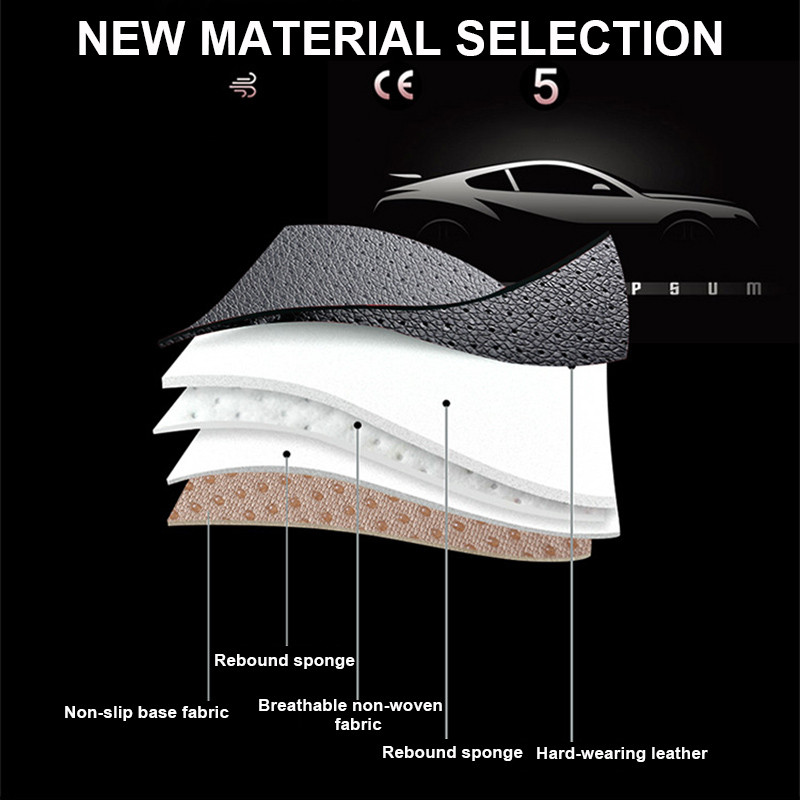 Καλύμματα καθισμάτων αυτοκινήτου Universal PU Δερμάτινο κάλυμμα καθίσματος Four Seasons Automobiles Covers Cushion Auto Εσωτερικά Αξεσουάρ Προστατευτικό ματ