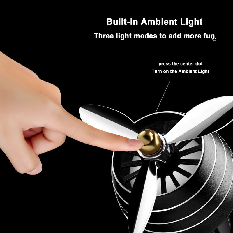 Creative Air Force 3 automobilių oro gaiviklio sraigto ventiliacijos spaustukas eterinio aliejaus automobilių kvepalų difuzoriaus sukimosi ventiliacijos įvynioklis oro gaiviklis