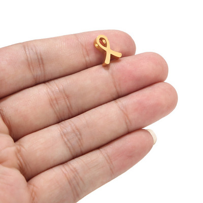 5 komada privjesaka od nehrđajućeg čelika s trakom za svijest Čelične zlatne vrpce s visećim čvorom Perle privjesci za izradu nakita 1,9 mm rupa