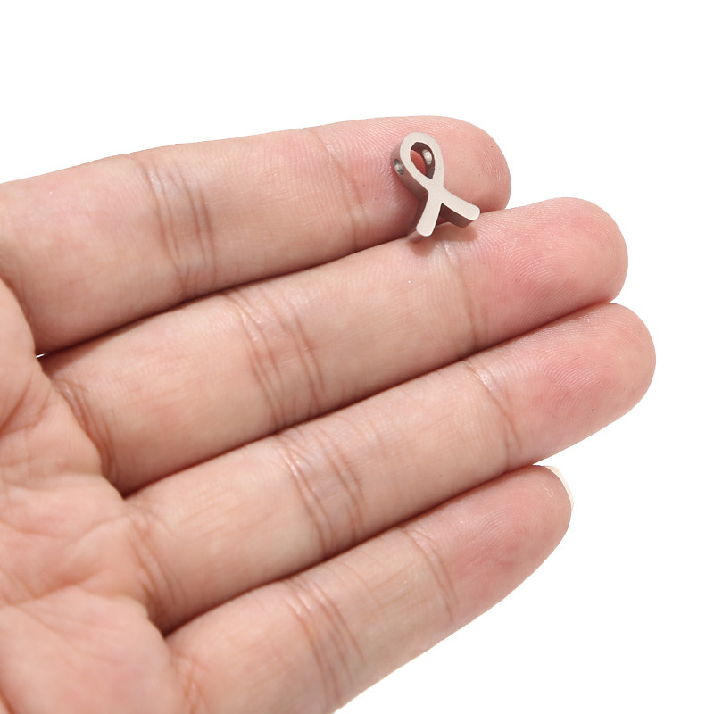 5 komada privjesaka od nehrđajućeg čelika s trakom za svijest Čelične zlatne vrpce s visećim čvorom Perle privjesci za izradu nakita 1,9 mm rupa