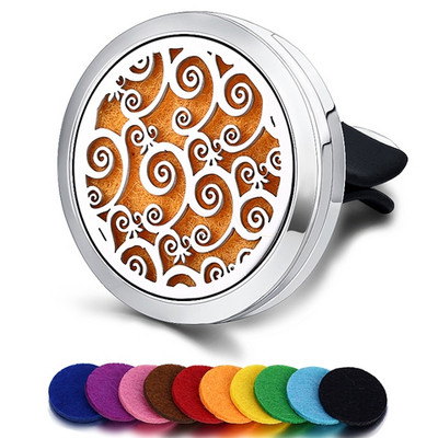 Punjivi osvježivač zraka za automobil Miris Parfem Difuzor Spojnica Automatski ventilacijski otvor Eterično ulje Medaljon od nehrđajućeg čelika Dodaci za interijer