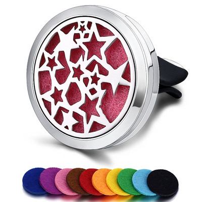 Punjivi osvježivač zraka za automobil Miris Parfem Difuzor Spojnica Automatski ventilacijski otvor Eterično ulje Medaljon od nehrđajućeg čelika Dodaci za interijer