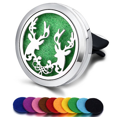 Punjivi osvježivač zraka za automobil Miris Parfem Difuzor Spojnica Automatski ventilacijski otvor Eterično ulje Medaljon od nehrđajućeg čelika Dodaci za interijer