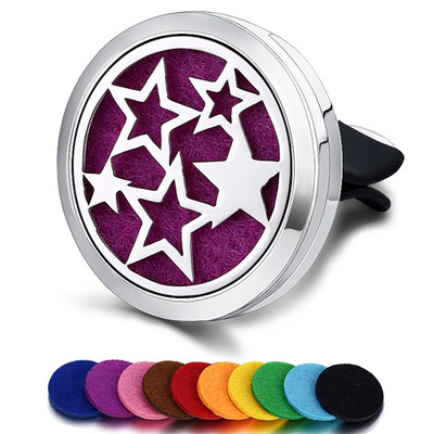 Punjivi osvježivač zraka za automobil Miris Parfem Difuzor Spojnica Automatski ventilacijski otvor Eterično ulje Medaljon od nehrđajućeg čelika Dodaci za interijer