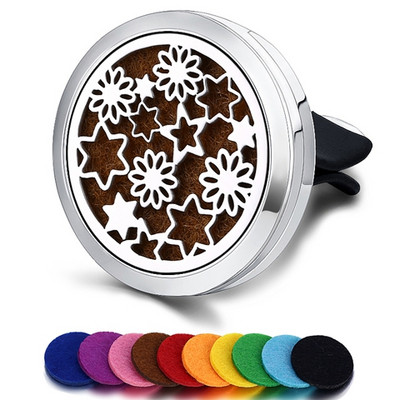 Punjivi osvježivač zraka za automobil Miris Parfem Difuzor Spojnica Automatski ventilacijski otvor Eterično ulje Medaljon od nehrđajućeg čelika Dodaci za interijer