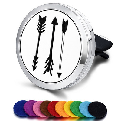 Punjivi osvježivač zraka za automobil Miris Parfem Difuzor Spojnica Automatski ventilacijski otvor Eterično ulje Medaljon od nehrđajućeg čelika Dodaci za interijer