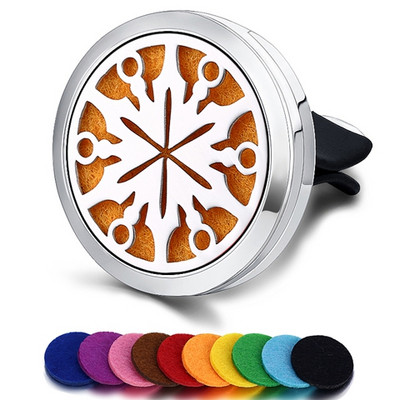 Punjivi osvježivač zraka za automobil Miris Parfem Difuzor Spojnica Automatski ventilacijski otvor Eterično ulje Medaljon od nehrđajućeg čelika Dodaci za interijer