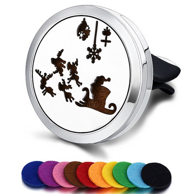 Punjivi osvježivač zraka za automobil Miris Parfem Difuzor Spojnica Automatski ventilacijski otvor Eterično ulje Medaljon od nehrđajućeg čelika Dodaci za interijer