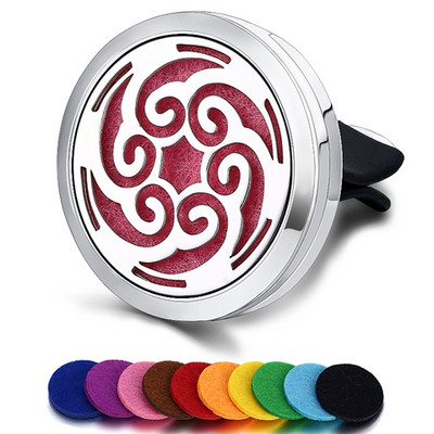 Punjivi osvježivač zraka za automobil Miris Parfem Difuzor Spojnica Automatski ventilacijski otvor Eterično ulje Medaljon od nehrđajućeg čelika Dodaci za interijer