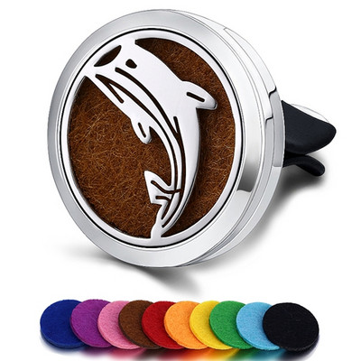 Punjivi osvježivač zraka za automobil Miris Parfem Difuzor Spojnica Automatski ventilacijski otvor Eterično ulje Medaljon od nehrđajućeg čelika Dodaci za interijer