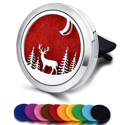 Punjivi osvježivač zraka za automobil Miris Parfem Difuzor Spojnica Automatski ventilacijski otvor Eterično ulje Medaljon od nehrđajućeg čelika Dodaci za interijer