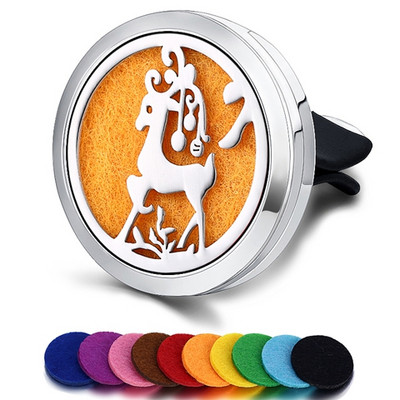 Punjivi osvježivač zraka za automobil Miris Parfem Difuzor Spojnica Automatski ventilacijski otvor Eterično ulje Medaljon od nehrđajućeg čelika Dodaci za interijer