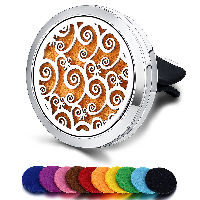 Punjivi osvježivač zraka za automobil Miris Parfem Difuzor Spojnica Automatski ventilacijski otvor Eterično ulje Medaljon od nehrđajućeg čelika Dodaci za interijer