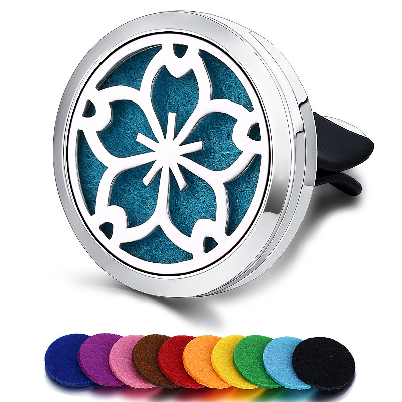 Punjivi osvježivač zraka za automobil Miris Parfem Difuzor Spojnica Automatski ventilacijski otvor Eterično ulje Medaljon od nehrđajućeg čelika Dodaci za interijer