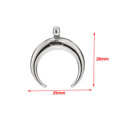 5db rozsdamentes acél Crescent Moon Charms arany tömör szarv medálok barkács ékszerek készítéséhez kellékek