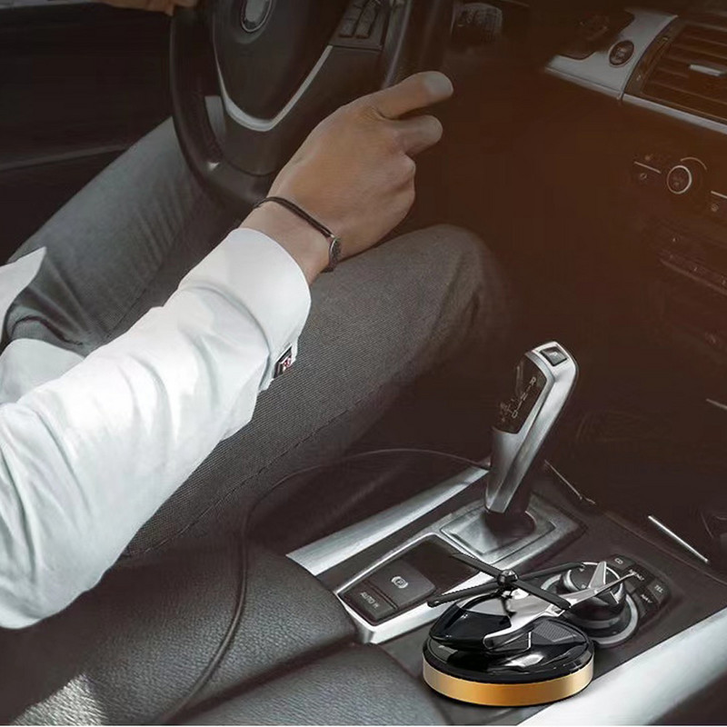 Päikeseenergia Helikopteri Õhk Värske Cystal Päikeseenergia Lennuk hajuti Pöörlemine Helikopteri Parfüüm Auto Armatuurlaud Aroomiteraapia