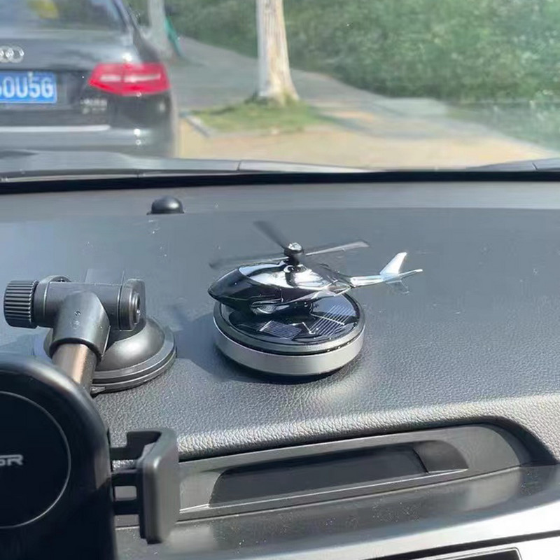 Päikeseenergia Helikopteri Õhk Värske Cystal Päikeseenergia Lennuk hajuti Pöörlemine Helikopteri Parfüüm Auto Armatuurlaud Aroomiteraapia