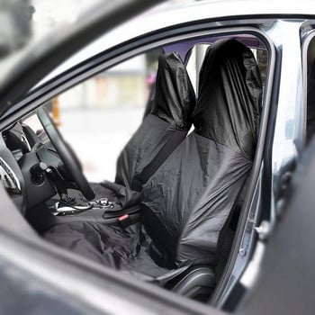 2PCS Калъф за протектор на предната седалка на автомобила Универсален водоустойчив калъф за автомобилни седалки Калъф за седалка за кола Дишаща протекторна възглавница