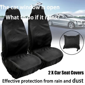 2PCS Калъф за протектор на предната седалка на автомобила Универсален водоустойчив калъф за автомобилни седалки Калъф за седалка за кола Дишаща протекторна възглавница
