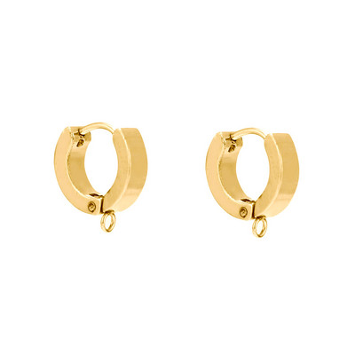 10 komada zlatnih huggie naušnica od nehrđajućeg čelika, nalaza za štapiće za uho za dijelove nakita „uradi sam“