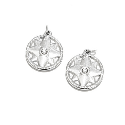 5 vnt / partija nerūdijančio plieno aukso medalis "Moon Star Charms" pakabukai moterims, karoliai papuošalai, dovanos, gaminant amatus