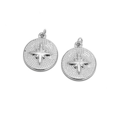 5 vnt / partija nerūdijančio plieno aukso medalis "Moon Star Charms" pakabukai moterims, karoliai papuošalai, dovanos, gaminant amatus