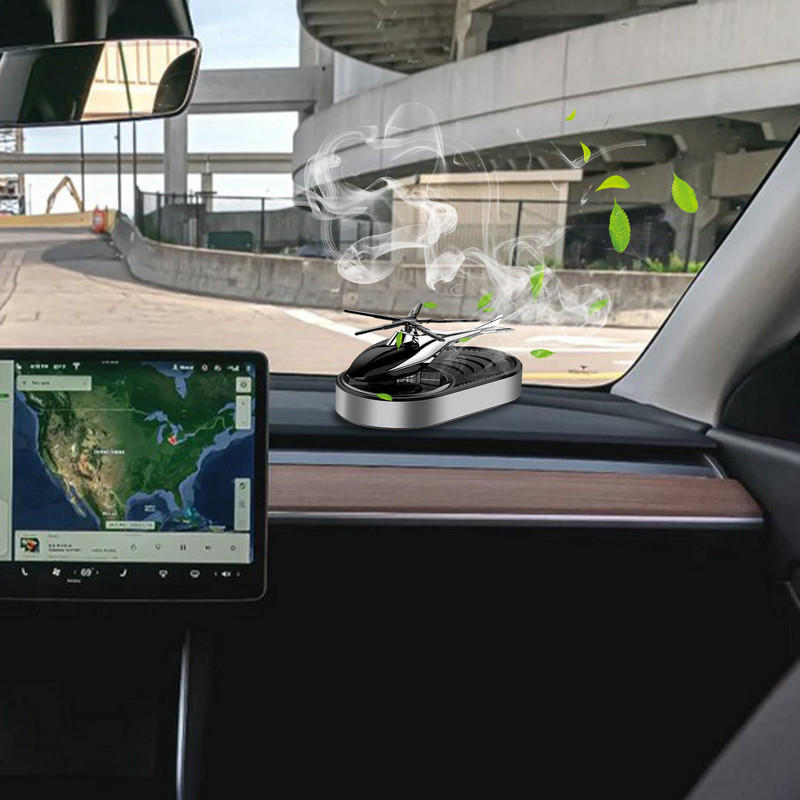 Automobilių eterinių aliejų difuzorius saulės energija lėktuvas automobilių kvapų difuzorius saulės energija varomas malūnsparnio formos automobilių oro gaivikliai su rotacija