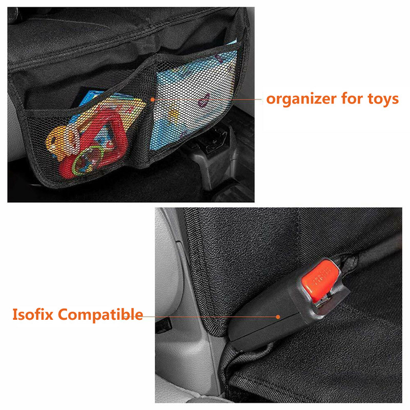 Κάλυμμα παιδικού καθίσματος αυτοκινήτου Παιδικό προστατευτικό σεντόνι παιδικό κάθισμα ασφαλείας Pad Auto προστατευτικό παιδικού καθίσματος Pet Dirt Kick Mat Organizer BLK