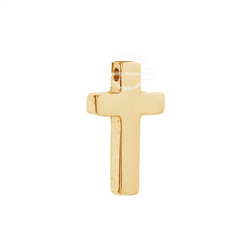 Μενταγιόν από χρυσό σταυρό γούρι από ανοξείδωτο ατσάλι 5 τμχ Γυναικεία Ανδρικά Θρησκευτικά Κολιέ Κατασκευή Σταυρού Κρεμαστό Κρεμαστό Ευρήματα 2mm τρύπα