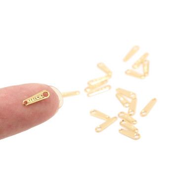 100 Ανοξείδωτο ατσάλι χρυσό τελικό βραχιόλι Charms Terminators Extender Chain Zipper Ends Beads for DIY Jewelry Findings Necklac