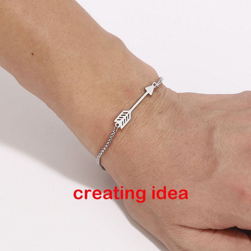 5 vnt. nerūdijančio plieno rodyklės jungtys auksiniai papuošalai. Tiekimo papuošalų kūrimo rankdarbių radiniai