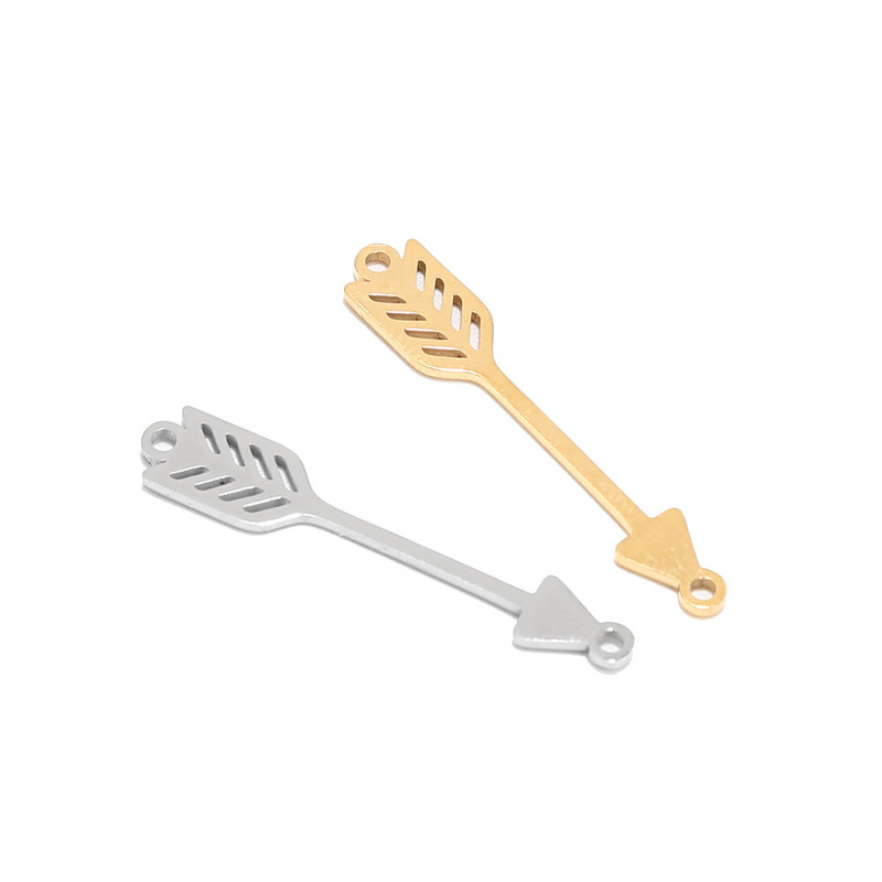 5 vnt. nerūdijančio plieno rodyklės jungtys auksiniai papuošalai. Tiekimo papuošalų kūrimo rankdarbių radiniai