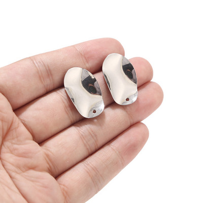 10 komada zlatnih geometrijskih nalaza za naušnice od nehrđajućeg čelika, ovalnih naušnica u obliku romba s petljom za DIY izradu nakita