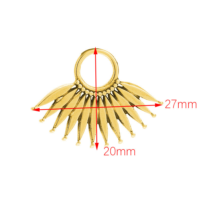 5 kom/lot Sunčane privjeske od nehrđajućeg čelika za DIY žene Nakit Naušnice Ogrlica Perle Nalazi 27x20 mm