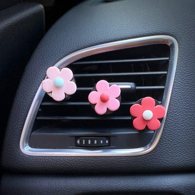 3 komada slatke kopče za ventilacijski otvor za automobil Šarm Dodaci za interijer automobila Slatki baloni s cvijećem Dekoracija automobila