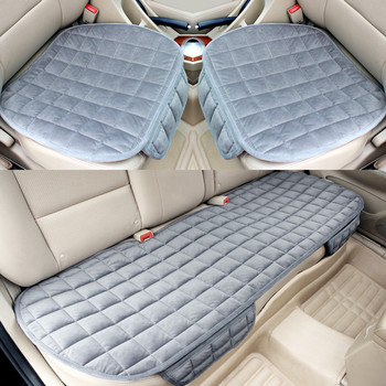 Флокиращ плат Калъф за столче за кола Топла плюшена предна задна зимна възглавница за автоматична седалка Автомобилен интериор за седан SUV MPV