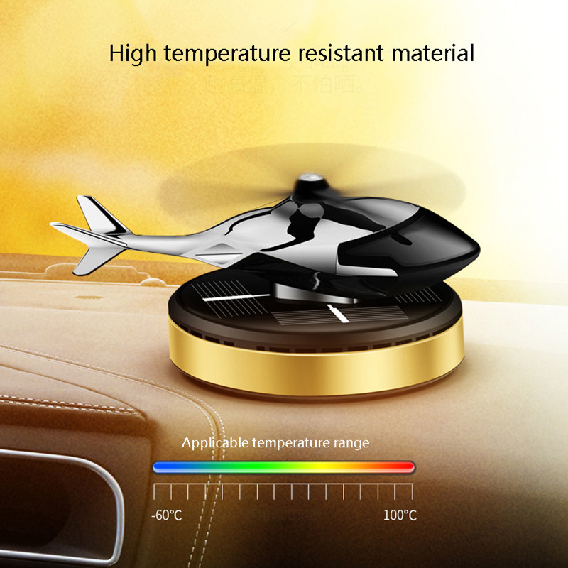Energie solară Odorizant de aer pentru elicopter Planș de bord pentru mașină Parfum cu jet de aer Difuzor de avion cu energie solară creativ Aroma de avion din aliaj