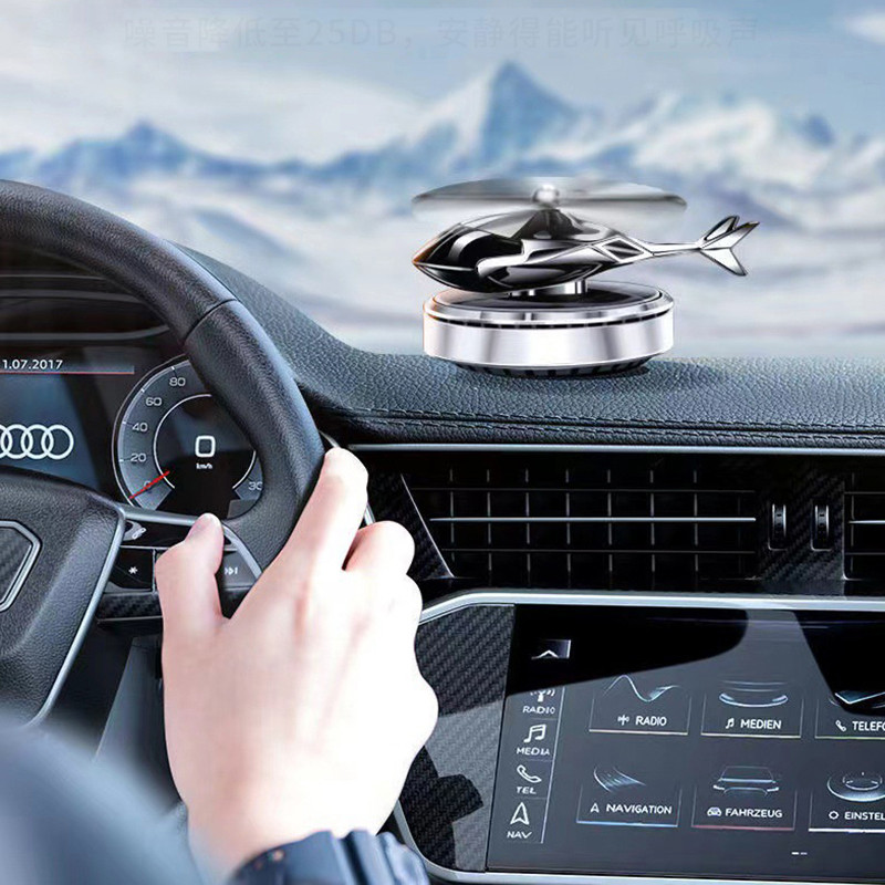 Energie solară Odorizant de aer pentru elicopter Planș de bord pentru mașină Parfum cu jet de aer Difuzor de avion cu energie solară creativ Aroma de avion din aliaj