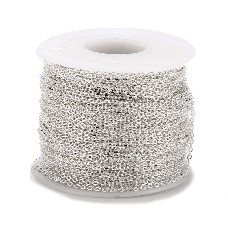 2 metrų nerūdijančio plieno rožinio aukso/aukso/juodos grandinės karoliai, masinė kabelių grandinėlė, skirta papuošalams gaminti „pasidaryk pats“