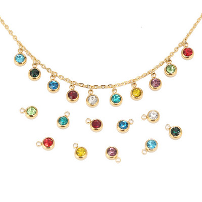 10 бр. Златен камък от неръждаема стомана Crystal Charms Аксесоари за колие Гривна Изработка на бижута