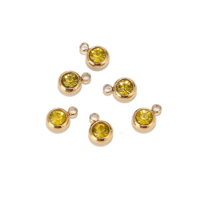 10 komada Zlatni kamenčić od nehrđajućeg čelika Kristalni privjesci Dodaci za Ogrlicu Narukvica Izrada nakita