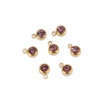 10 komada Zlatni kamenčić od nehrđajućeg čelika Kristalni privjesci Dodaci za Ogrlicu Narukvica Izrada nakita